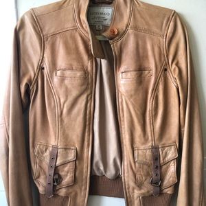 Lucky Brand Leather Bomber (100% genuine leather)